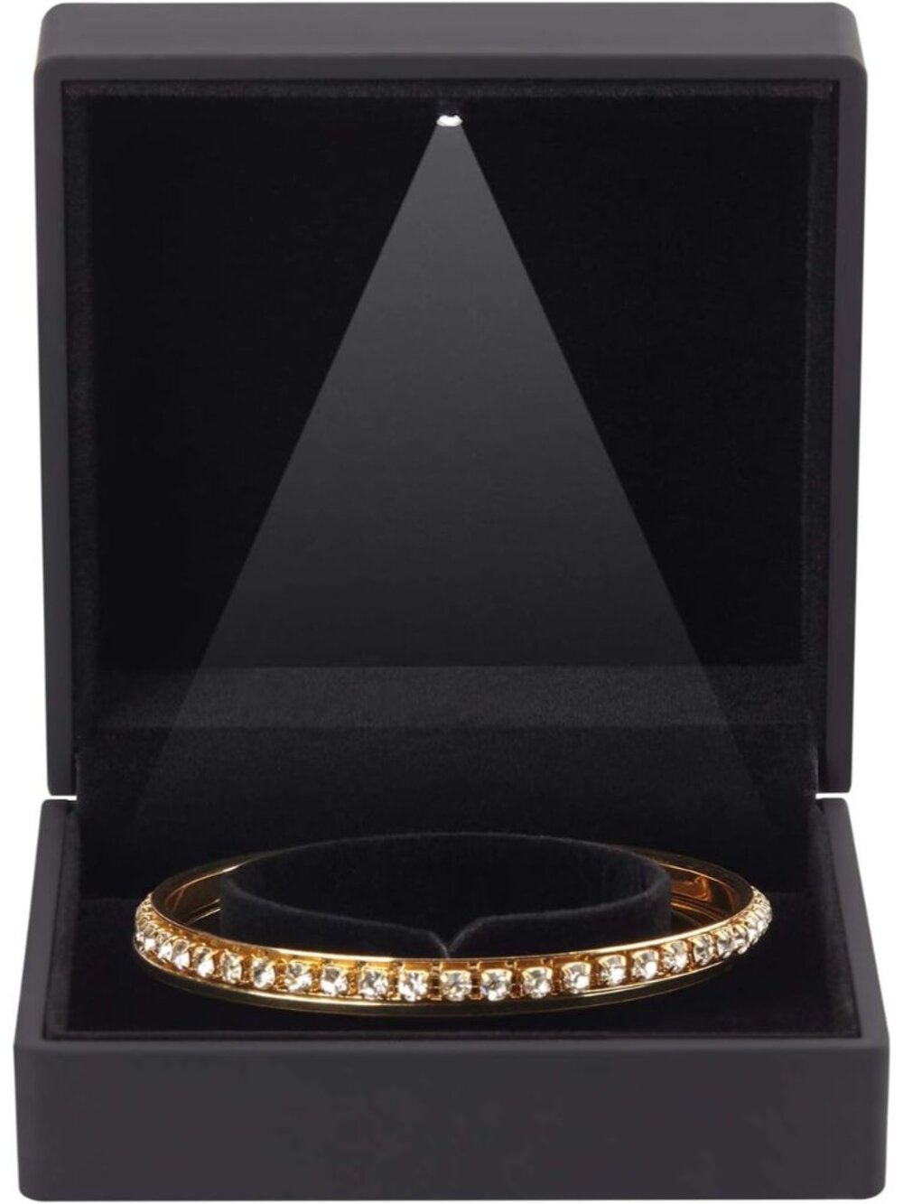 Luxury LED Light Bracelet Gift Box, Velvet Jewelry Bangle Box Storage Case Organ